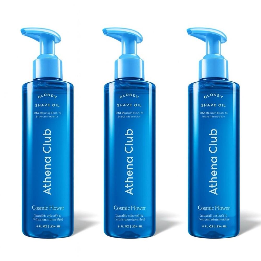 Glossy Shave Oil for Women - Cosmic Flower - 8 fl oz 8 Fl Oz (Pack of 3)